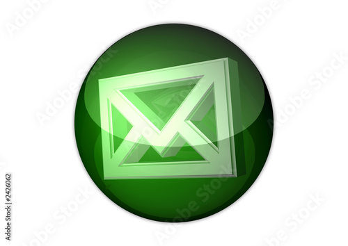 mail icon 3d aqua button