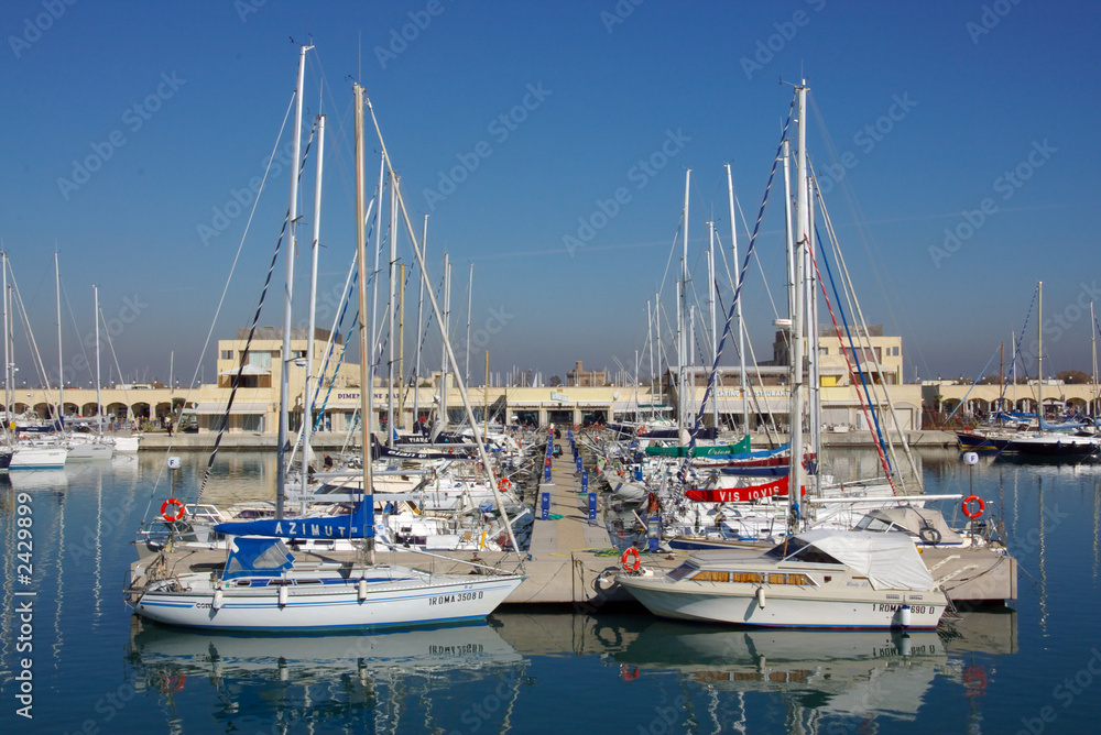 pier of rome port (ostia) -italy.
