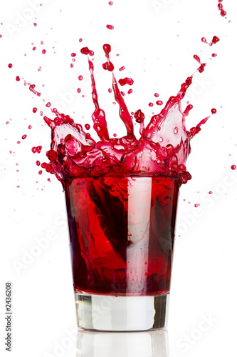Tela red liquid splash