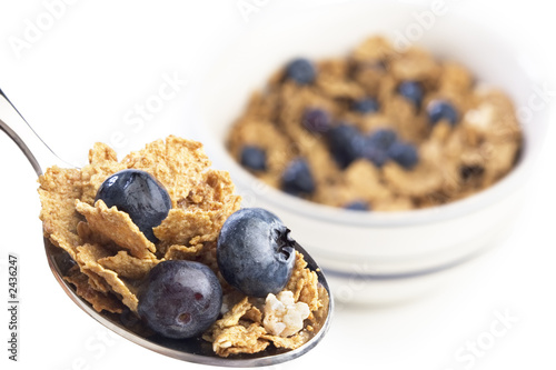 Canvas Print breakfast cereal with blueberries