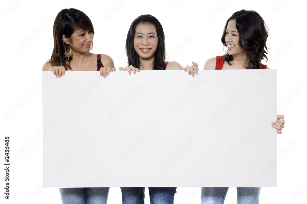 holding blank sign holding blank sign