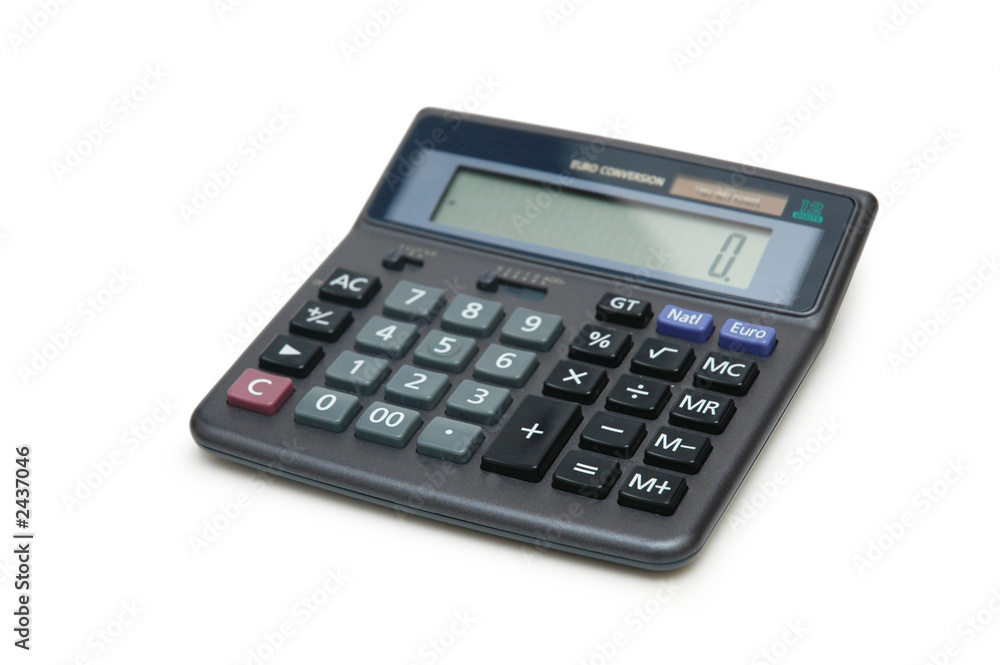 accounting calculator isolted on the white background accounting calculator isolted on the white background