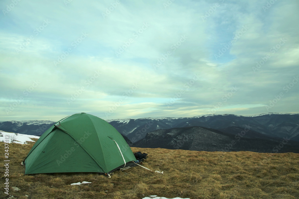 camp in mountain