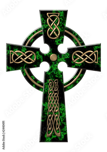 Obraz na płótnie cross from a green marble