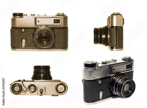 old fashioned film camera multivew photo