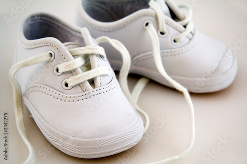 white little baby shoes