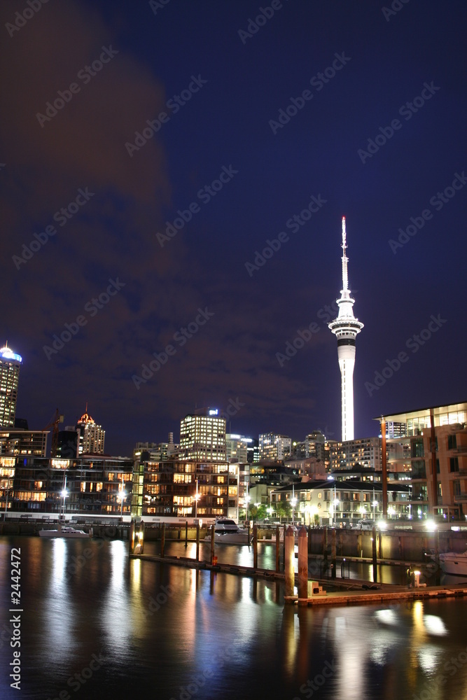 auckland city at night