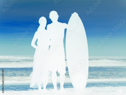 girl mit surfer
