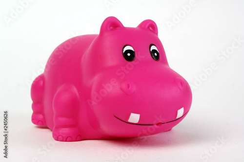 pink plastic hippopotamus