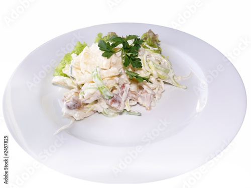  shrimp salad potatoes and eggs