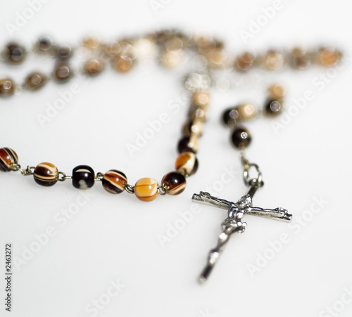  rosary beads isolated on white