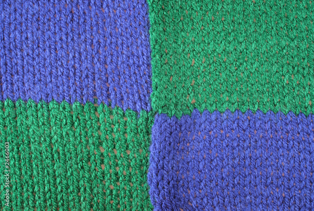 Obraz premium blue and green knitted wool.
