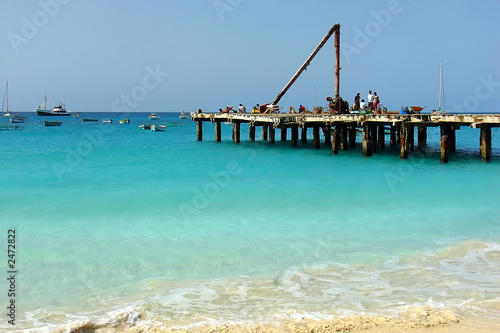 santa maria beach in cape verde islands