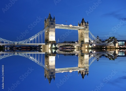 tower bridge and reflection