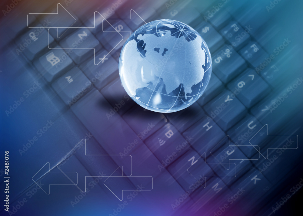 world wide web, globe on a keyboard world wide web, globe on a keyboard