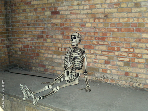 skeleton resting