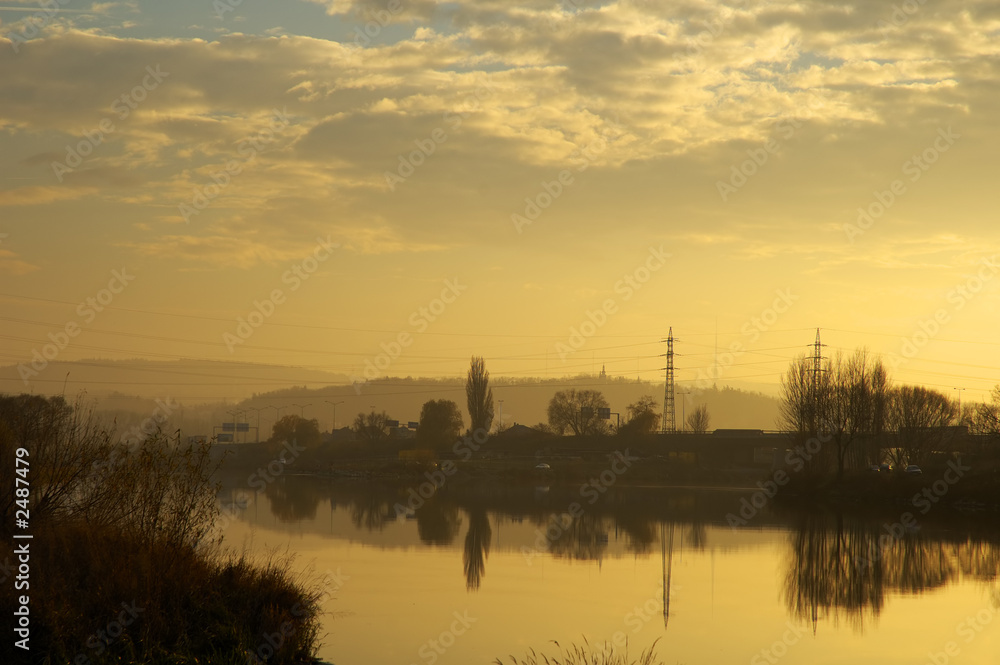 sunset river