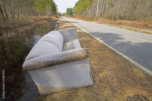 roadside rest near Raeford NC provided by trash dumping criminals photo