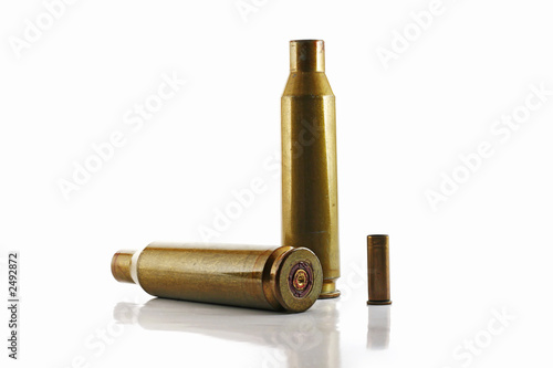 three used bullet casings