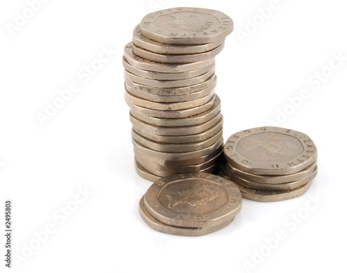 stack of 20 pence pieces