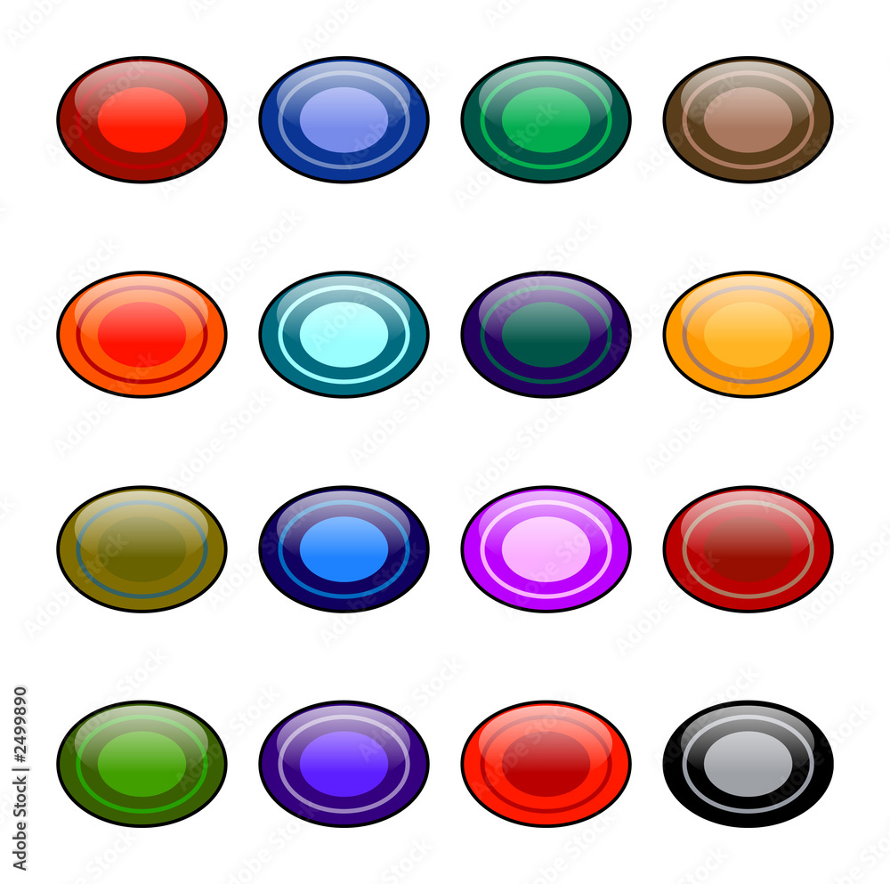 various buttons/discs with aqua/glass effect various buttons/discs with aqua/glass effect