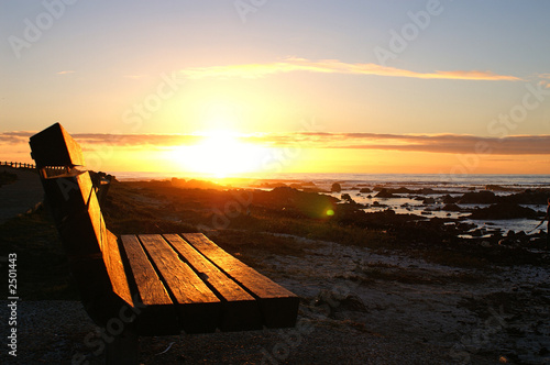bench in sunset