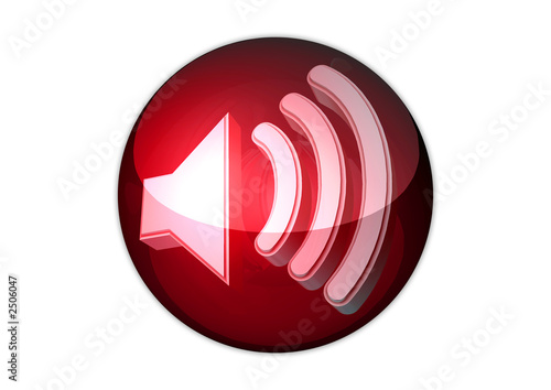 speaker icon 3d aqua button