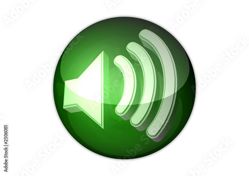 speaker icon 3d aqua button