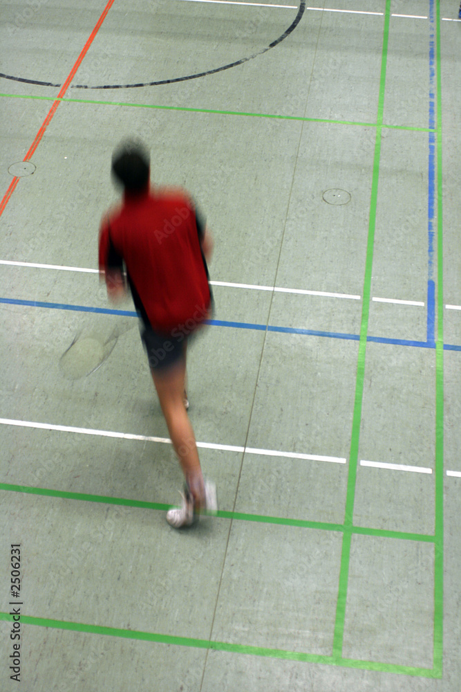 badminton in turnhalle