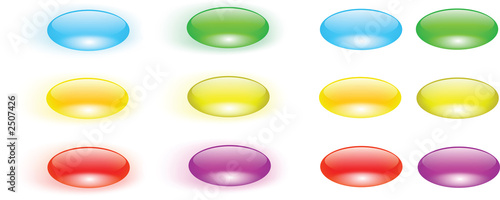glass round button