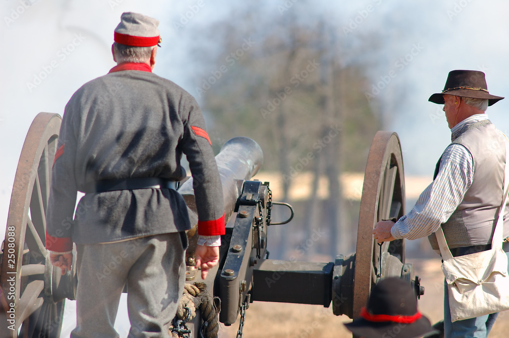 Obraz premium cannon fire and smoke 4