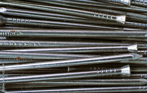macro of steel wire nails