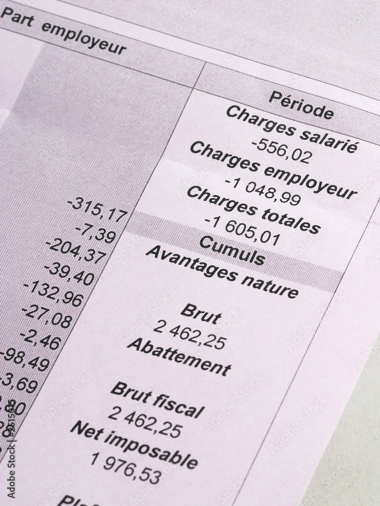 Obraz premium charges sociales