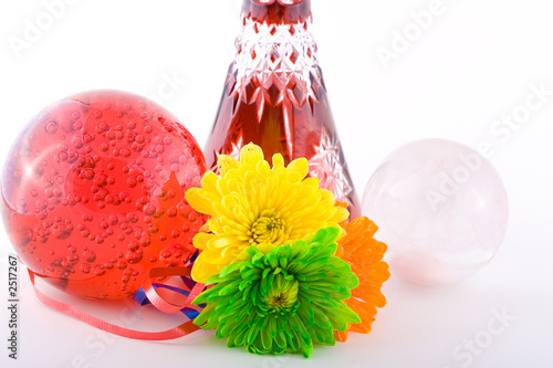 composition with flowers.