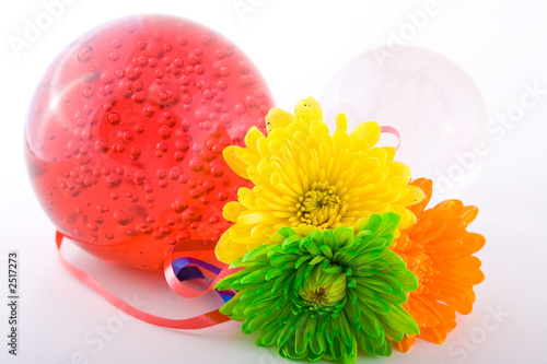composition with flowers.