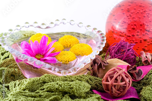 composition with flowers.