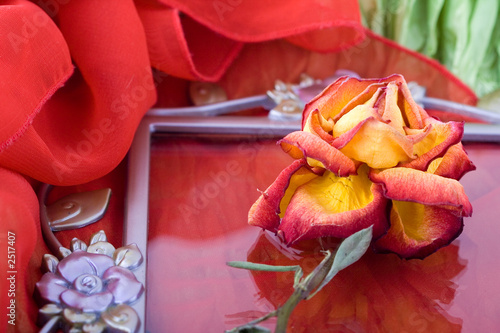 composition with flowers.