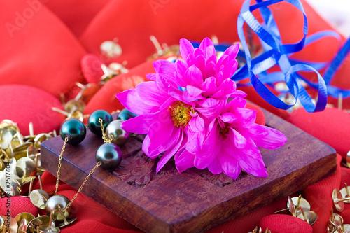 composition with flowers.