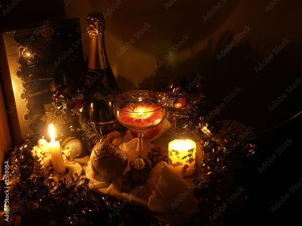 Obraz premium night christmas still life