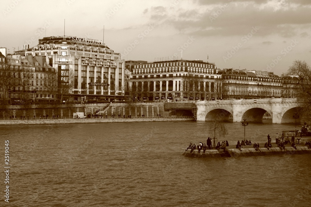 eternal paris: seine river's quay