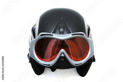 ski helmet with goggles