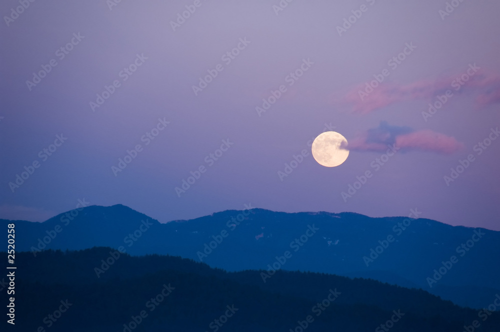 full moon and landscape