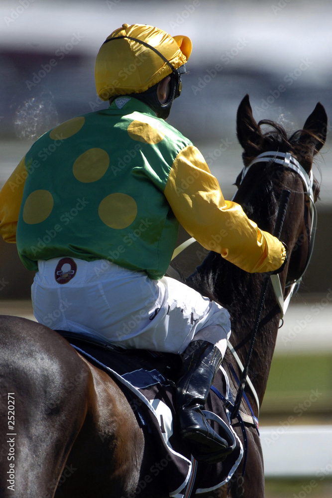 Wall Mural jockey & horse 01