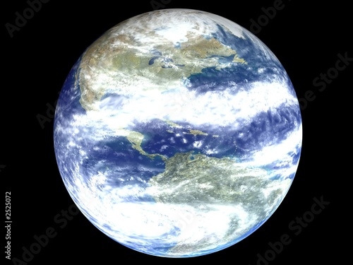 america on an earth globe