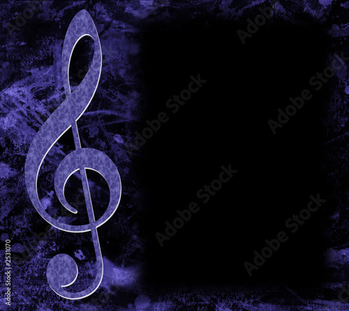 treble clef musical poster