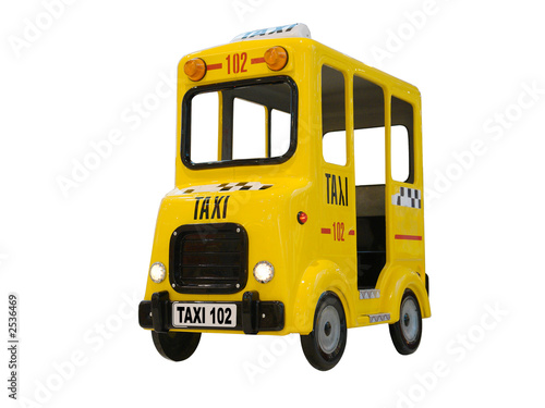 yellow toy cab