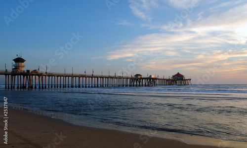 pier at dusk