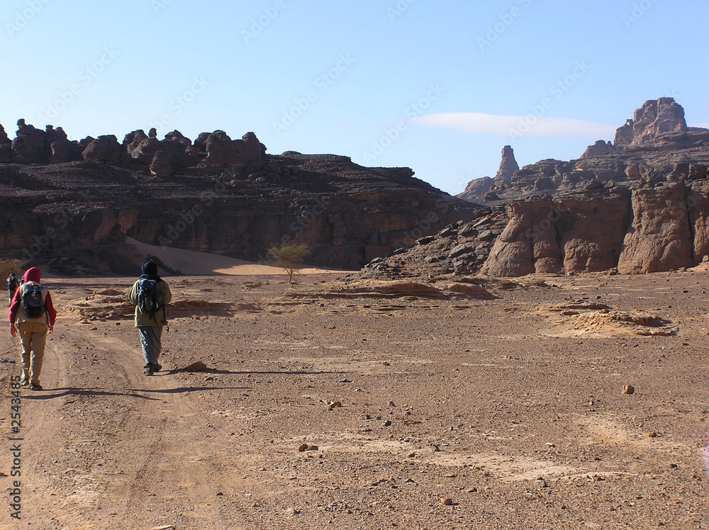 randonneurs dans le désert