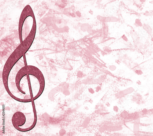 grunge treble clef musical poster