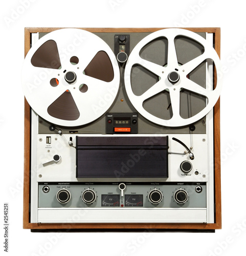 retro open reel audio recorder photo